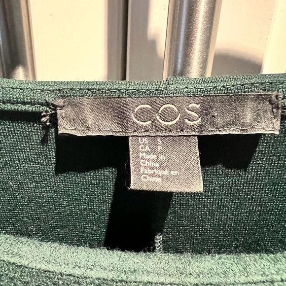 COS dark green dress - Picture 4 of 5